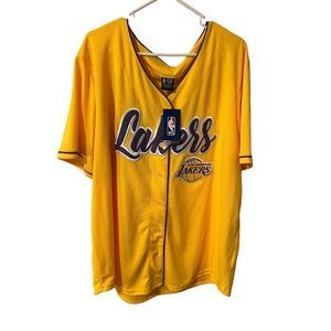 NBA Lakers Button‎ Up Jersey #48 Men's XL